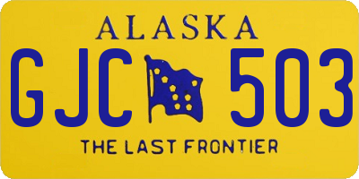 AK license plate GJC503