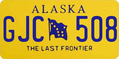 AK license plate GJC508