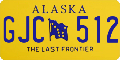 AK license plate GJC512