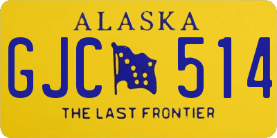 AK license plate GJC514