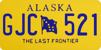 AK license plate GJC521