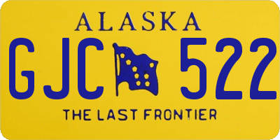 AK license plate GJC522
