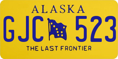 AK license plate GJC523