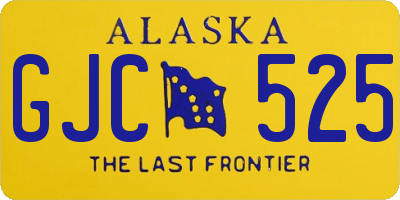 AK license plate GJC525