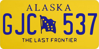 AK license plate GJC537