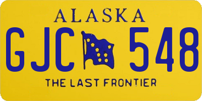 AK license plate GJC548