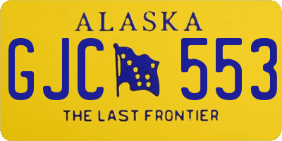 AK license plate GJC553