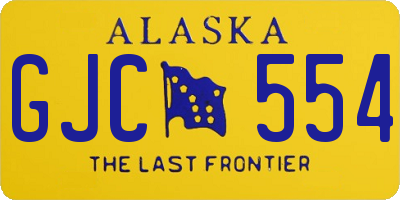 AK license plate GJC554