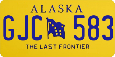 AK license plate GJC583