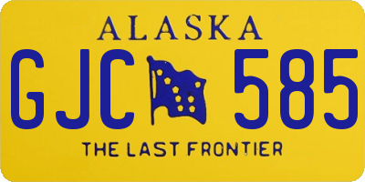 AK license plate GJC585