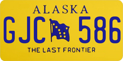 AK license plate GJC586