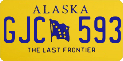 AK license plate GJC593