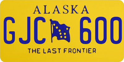 AK license plate GJC600
