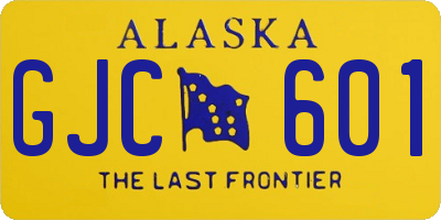 AK license plate GJC601