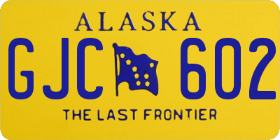 AK license plate GJC602