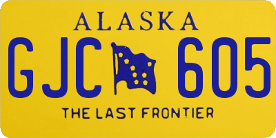 AK license plate GJC605
