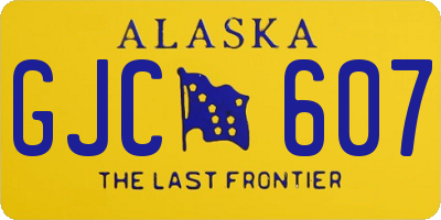 AK license plate GJC607