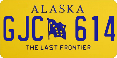 AK license plate GJC614