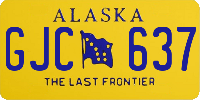 AK license plate GJC637
