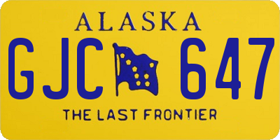 AK license plate GJC647