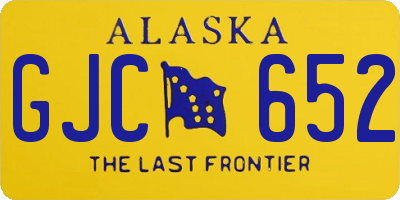 AK license plate GJC652