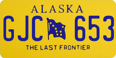 AK license plate GJC653