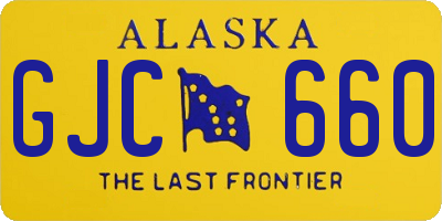 AK license plate GJC660