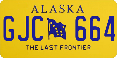 AK license plate GJC664