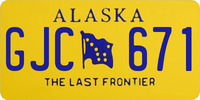 AK license plate GJC671