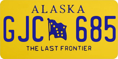 AK license plate GJC685
