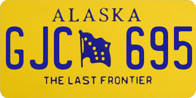 AK license plate GJC695