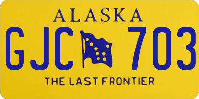 AK license plate GJC703