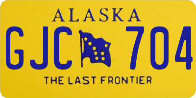 AK license plate GJC704