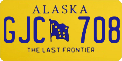 AK license plate GJC708