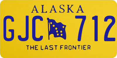 AK license plate GJC712
