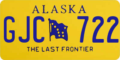AK license plate GJC722
