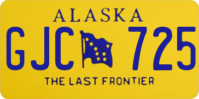 AK license plate GJC725