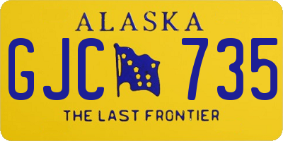 AK license plate GJC735