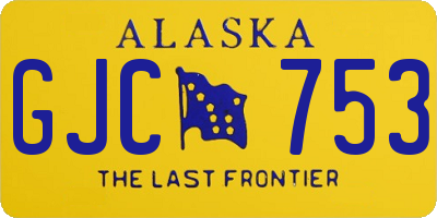 AK license plate GJC753