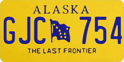 AK license plate GJC754
