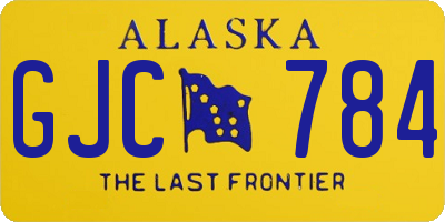 AK license plate GJC784