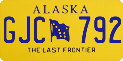 AK license plate GJC792