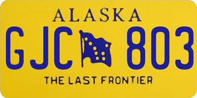 AK license plate GJC803