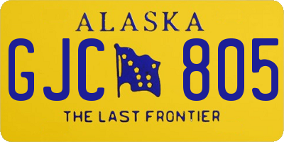 AK license plate GJC805