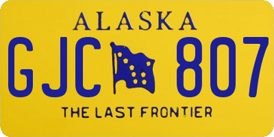 AK license plate GJC807