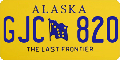 AK license plate GJC820