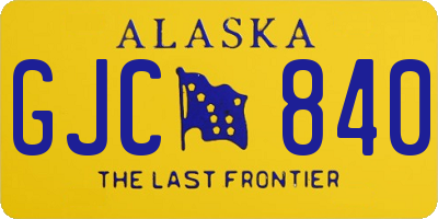 AK license plate GJC840