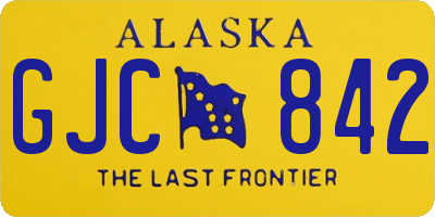 AK license plate GJC842
