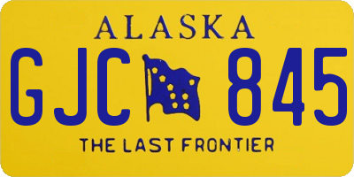 AK license plate GJC845