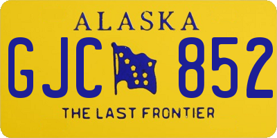 AK license plate GJC852